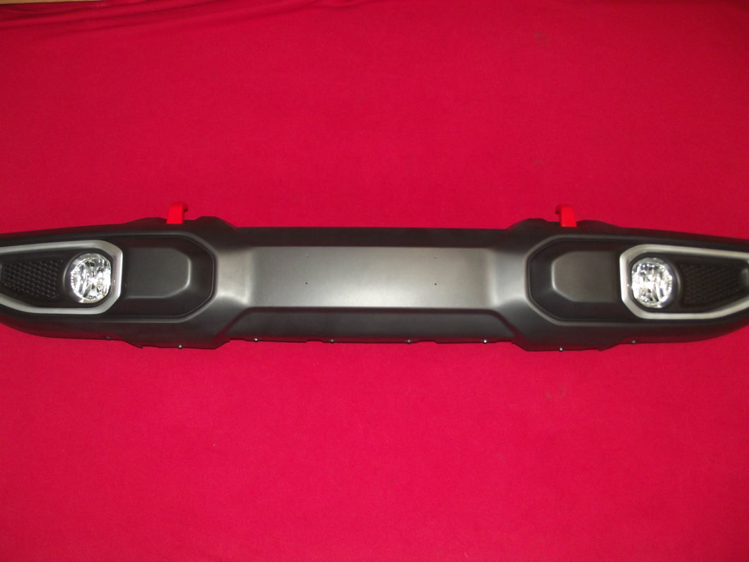 2018-2024 Jeep Wrangler JL Rubicon front bumper Silver inserts fog lights OEM