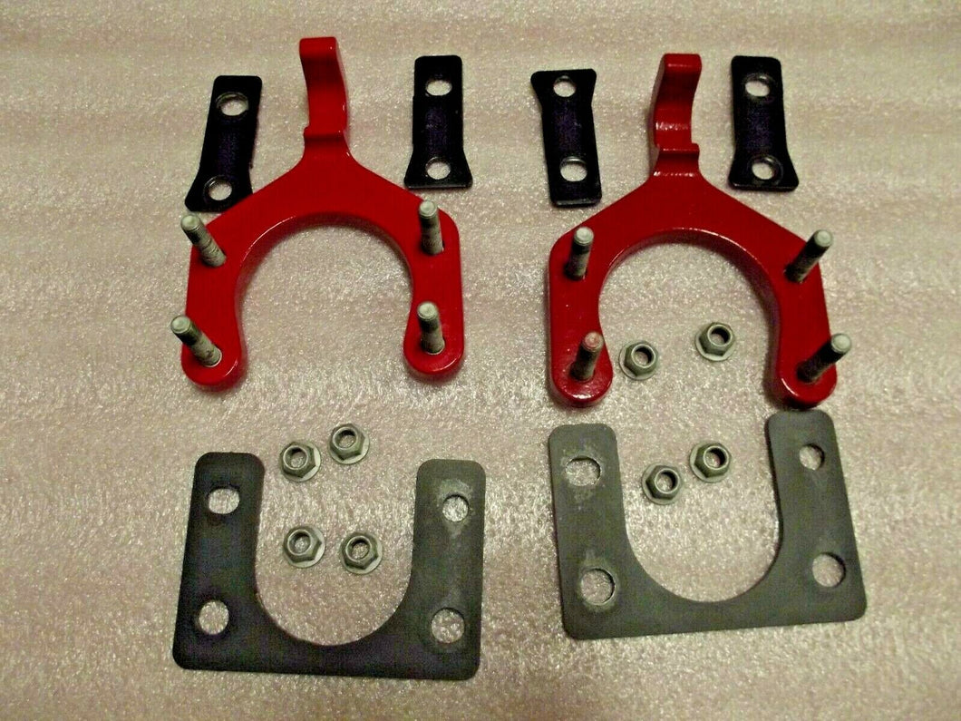 2007-2018 Jeep Wrangler JK OEM Red Front Bumper Stock Tow Hooks Bolts Retainers